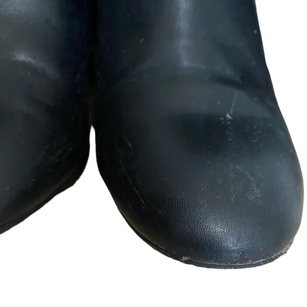 Zara Faux Leather Black Over the knee Boots Size 7.5 - Picture 3 of 7
